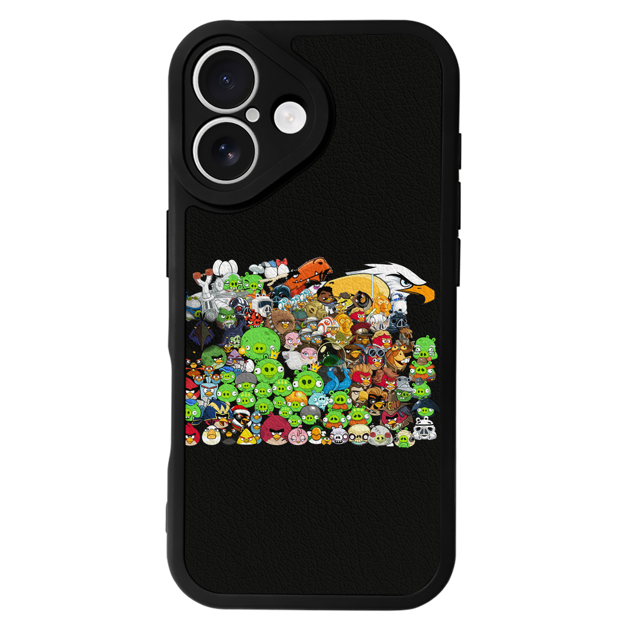 （画像用） Angry Birds アングリーバード 【iPhone 16シリーズ対応】シリコンスマホケース（レザー調） 材質：シリコン